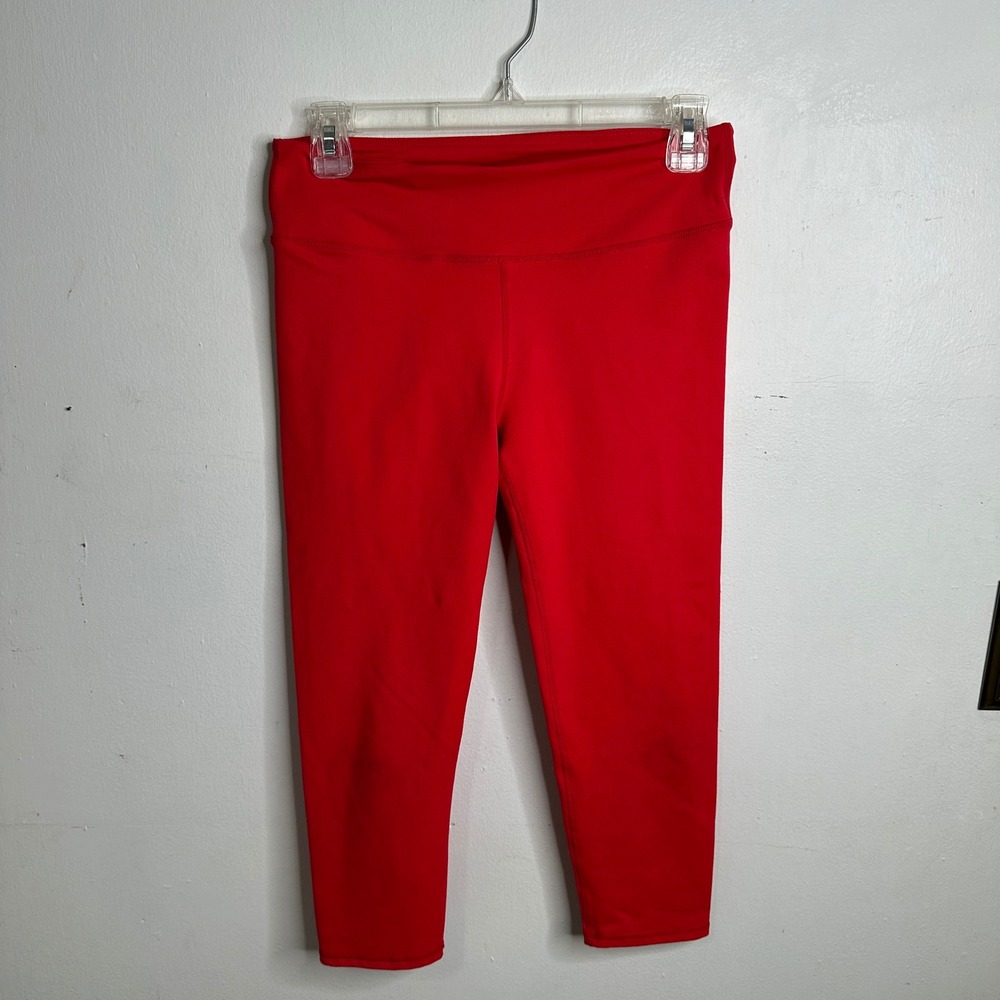 Fabletics Womens Red High Waisted Capri Athletic Leggings Yoga Pants XS/S READ - Picture 1 of 4